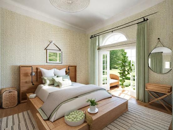 Farmhouse Guest Bedroom Oasis Cozy Retreat Style Comfort within Creating a Serene Bedroom with a Smokey Blue Farmhouse Wardrobe