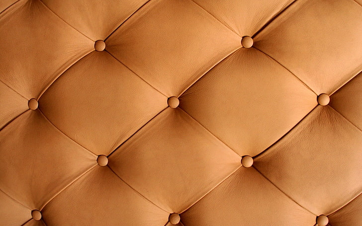 Hd Wallpaper: Tufted Brown Leather, Texture, Upholstery, Sofa ... pertaining to