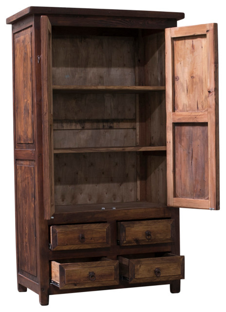 Hemingway Grand Rustic Linen Cabinet - Rustic - Armoires And Wardrobes ... regarding A Closer Look at the Hemingway Grand Rustic Linen Cabinet&amp;#039;s Design