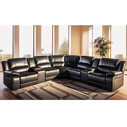 I Tested The Ultimate Comfort Of An L Shaped Reclining Sectional: Here ... pertaining to Transforming Your Living Space with a Black Modular L-Shaped Sectional