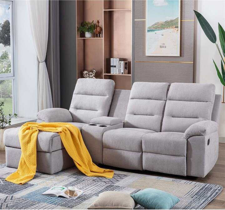 Inseus Modern L-Shaped Upholstered Reclining Sectional Sofa With Chaise ... throughout What to Consider Before Buying an L-Shaped Upholstered Sectional