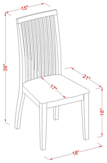 Ipswich Dining Chair With Slatted Back In Buttermilk &amp;amp; Cherry, Set Of 2 ... inside