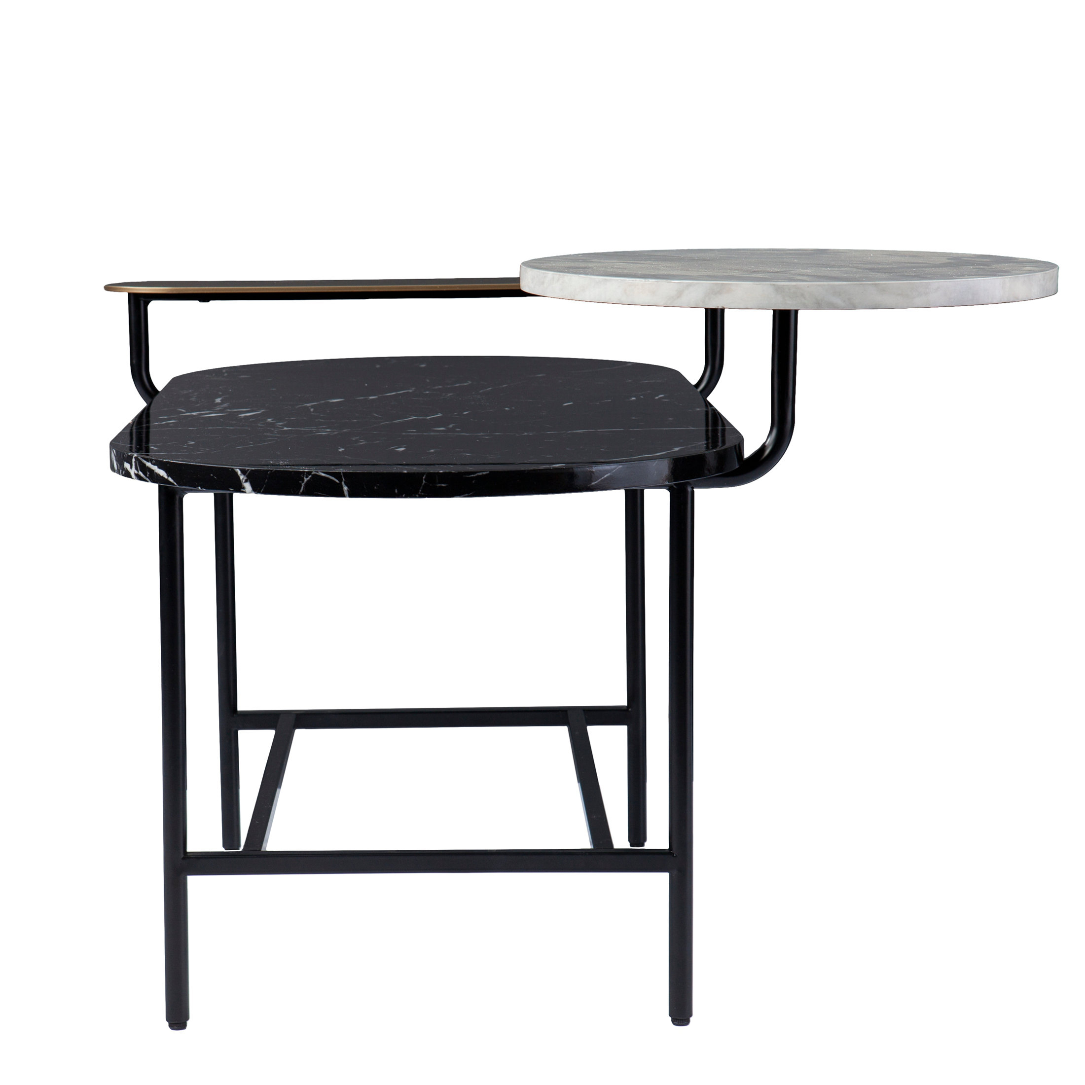 Latitude Run® Arcklid Faux Marble Cocktail Table With Storage ... regarding Belen Kox&amp;#039;s Approach to Functional and Stylish Cocktail Tables