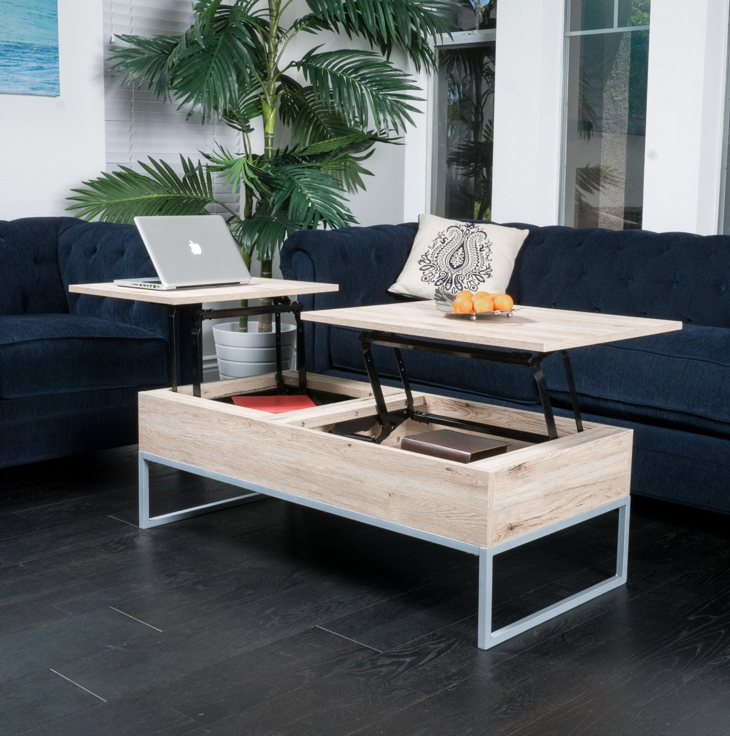 Lift Top Coffee Tables With Storage throughout The All-in-One Coffee Table Cherry Finish Pop-Up Tops and Secret Storage