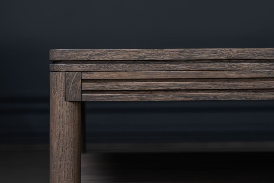 Lines Coffee Table (Old) (Color: Oak Lines) Buy In Dubai inside Understanding the Craftsmanship Behind Embossed Line Coffee Tables