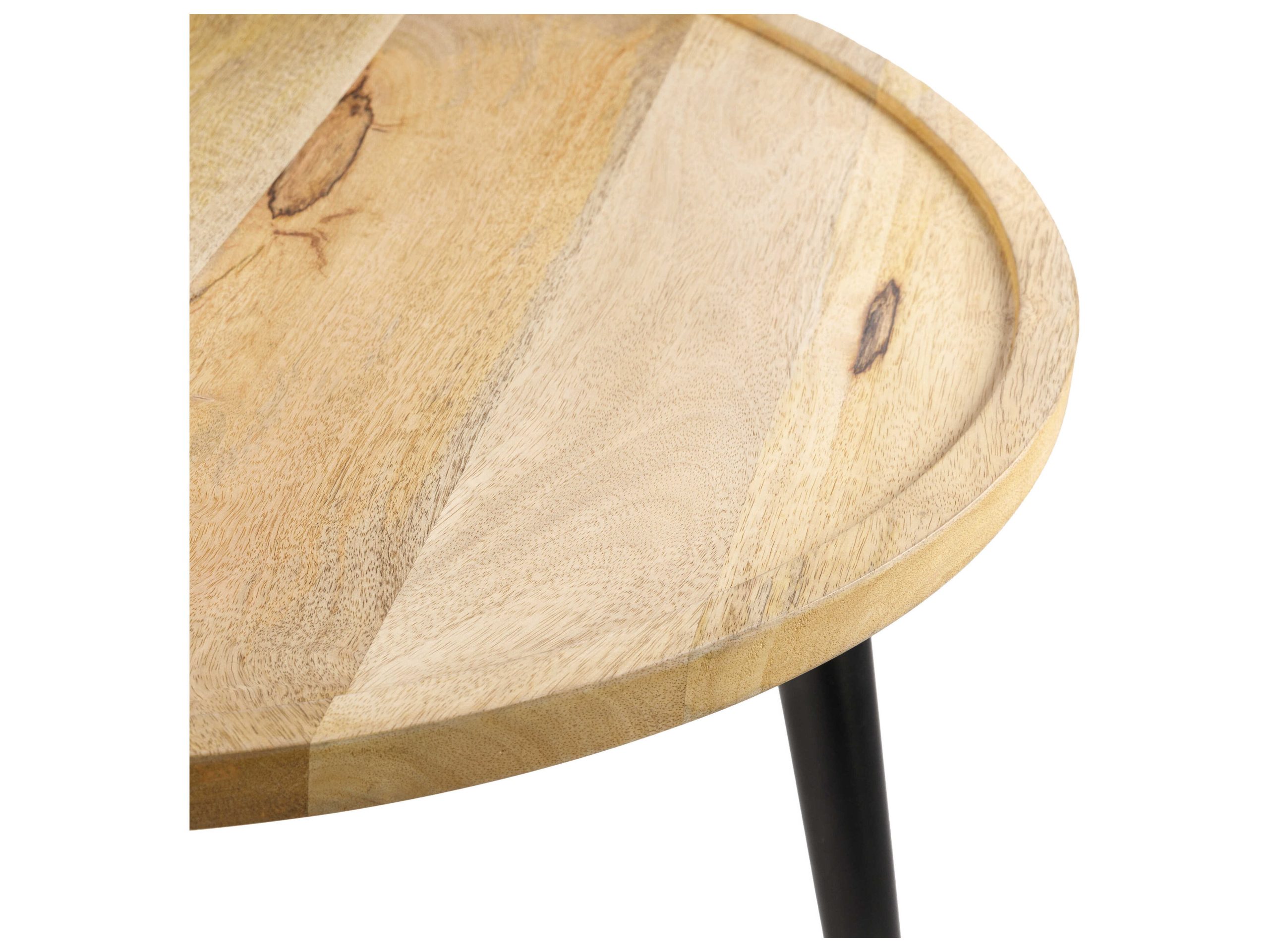 Livabliss By Surya Saraswati Round Wood Tan Black Coffee Table | Livwti001 within A Closer Look at the Dimensions of the Livabliss Coffee Table