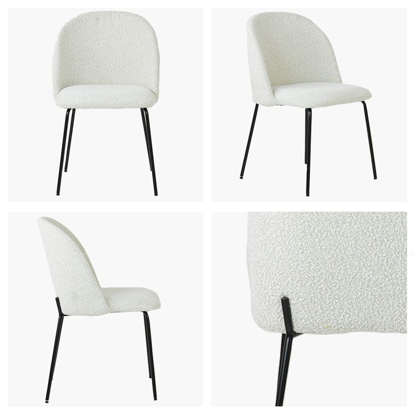 Merino Cream Boucle Dining Chair for