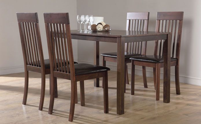 Milton &amp;amp;Amp; Oxford Dark Wood Dining Set (Dark) | Dark Wood Dining Room ... for