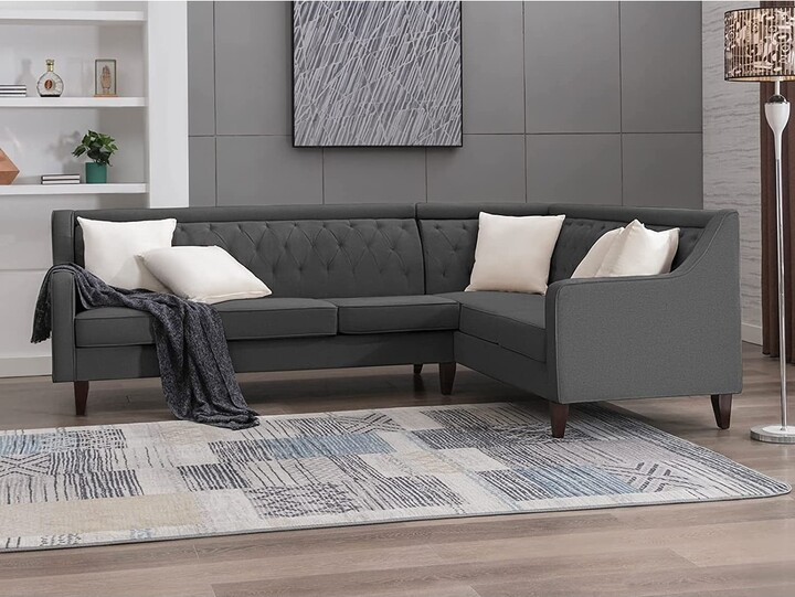 Mixoy L-Shaped Upholstered Sectional Sofa Couch,6-Seat Sofa Couch Has ... regarding What to Consider Before Buying an L-Shaped Upholstered Sectional