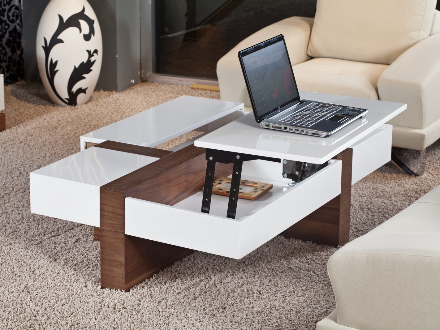 Modern Pop Up Coffee Table intended for