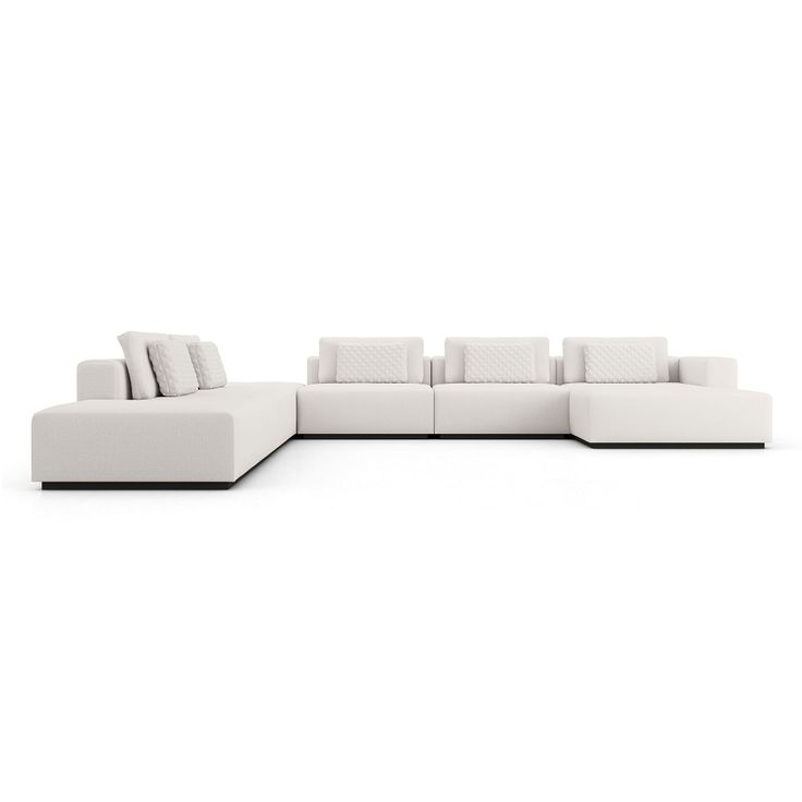Modloft Spruce Modern White Chalk Upholstered C Sectional Sofa - Right ... within
