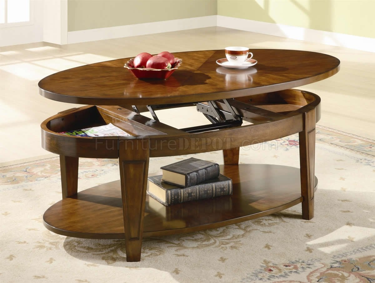 Oval Coffee Table With Storage - Ideas On Foter intended for