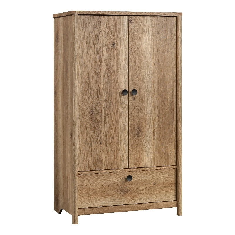 Sauder Dover Edge Engineered Wood Armoire In Timber Oak Finish ... with