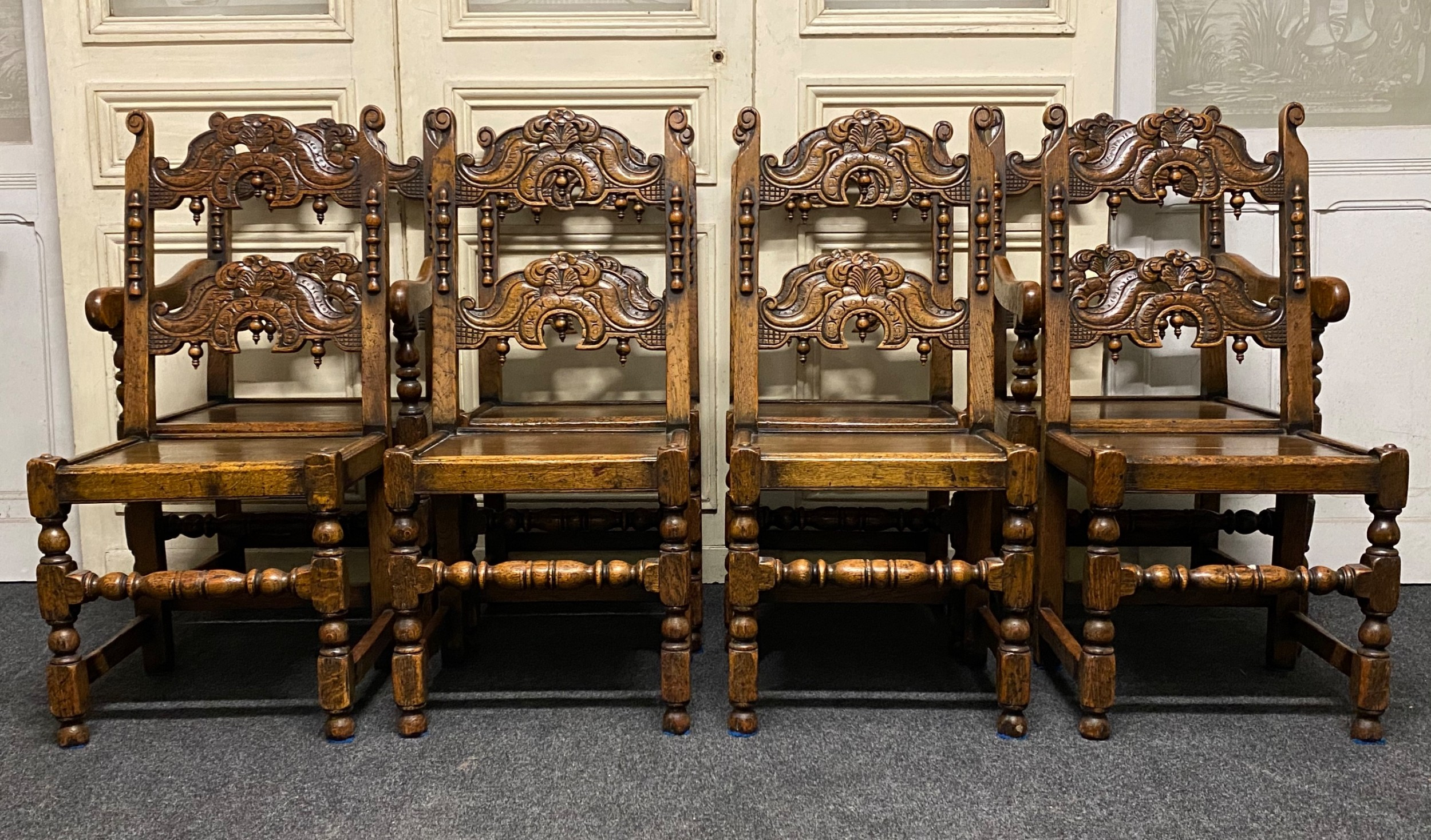 Set 8 (6X2) Ipswich Oak Dining Chairs for