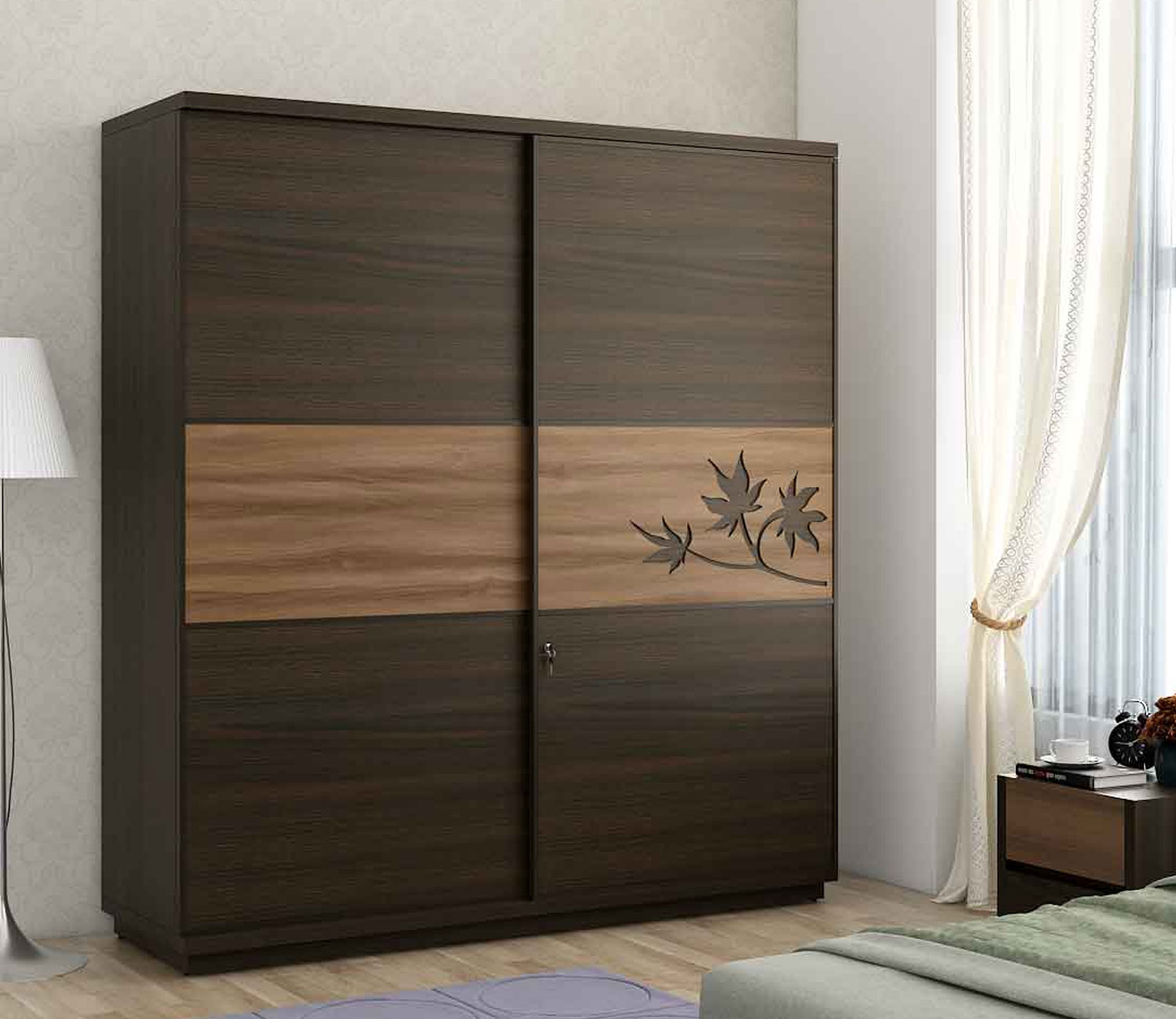 Sliding Wardrobe Door Designs with regard to Creating Timeless Style with 63&amp;quot; Oak Solid Wood Cream Sliding Wardrobe Doors