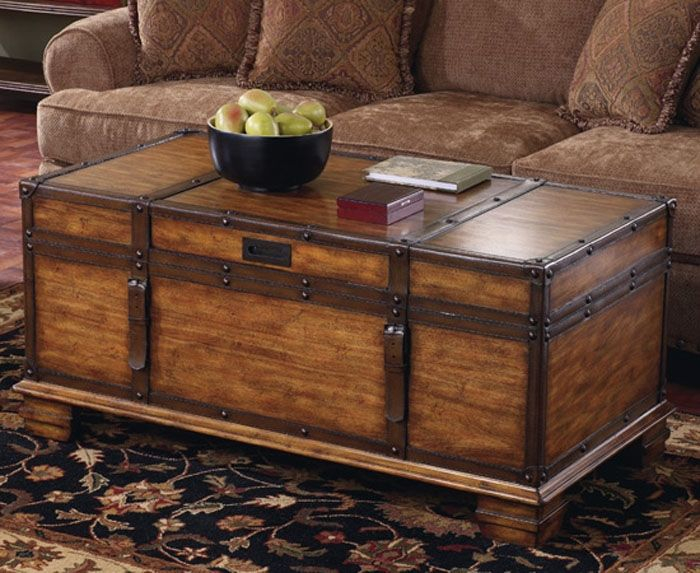 Storage Trunk Coffee Tables In 2022 | Wooden Coffee Table Designs ... for Finding the Perfect Vintage Brown Storage Trunk Coffee Table for Your Home