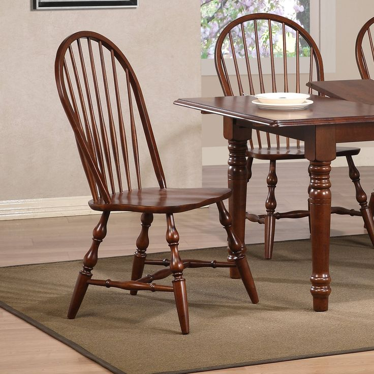 Sunset Trading Windsor Spindleback Dining Chair - Chestnut - Set Of 2 ... inside Understanding the Craftsmanship Behind the Sunset Trading Windsor Dining Armchair