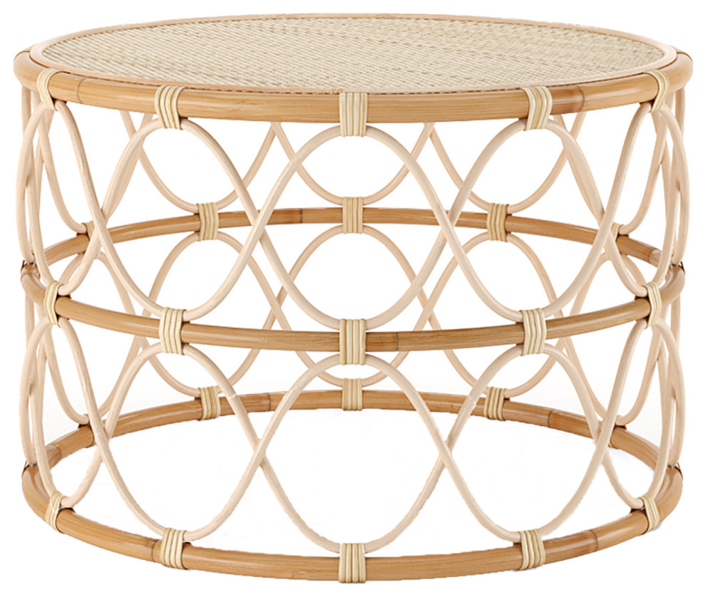 Unique Round Rattan Coffee Table, Handmade From Rattan In Bali, Natural ... intended for The Natural Beauty of the Safavieh Couture Bayaround Rattan Coffee Table