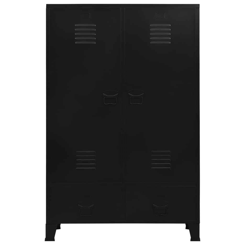 Vidaxl Wardrobe Industrial Black 35.4&amp;quot;X15.7&amp;quot;X55.1&amp;quot; Steel | Vidaxl.com for Your Guide to the vidaXL Black Steel Wardrobe for a Modern Home
