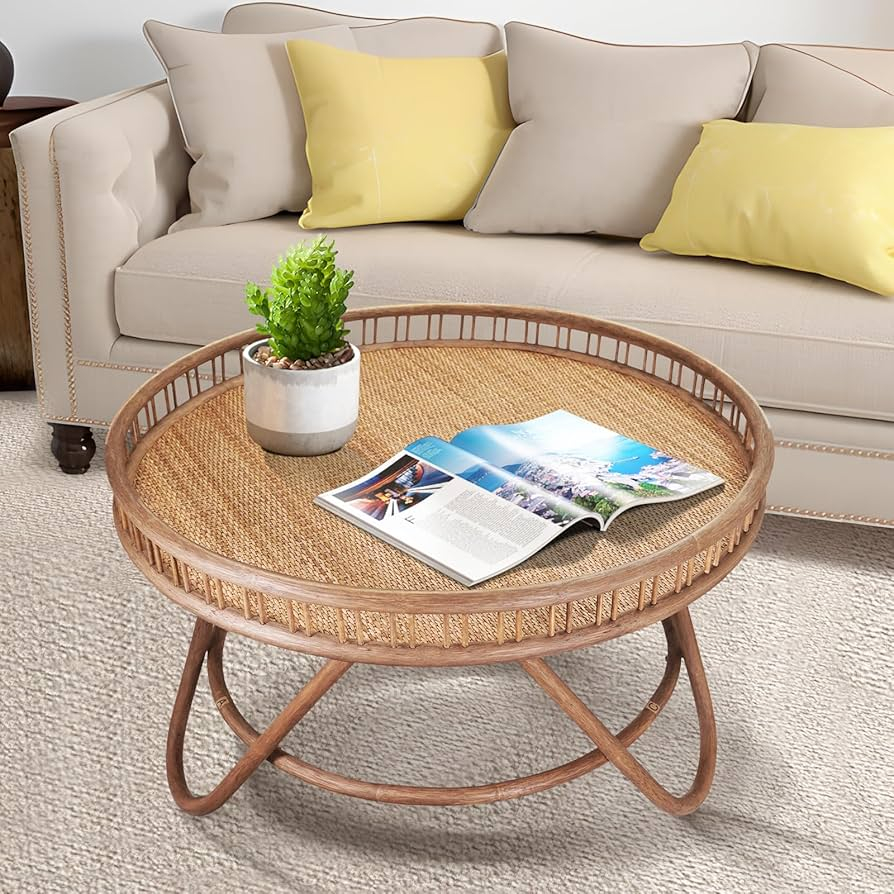 Wicker Rattan Coffee Table Sk New Interiors Pelangi Coffee Round Table within
