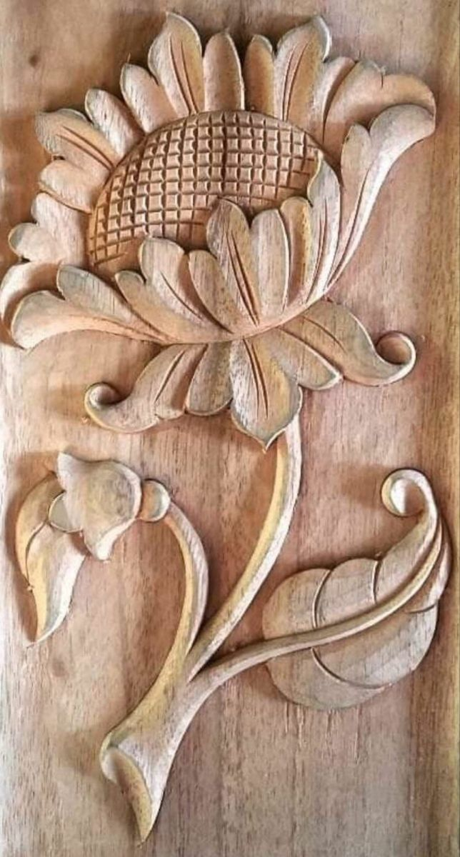 Wood Flower Sculpture At Maggie Marler Blog inside The Artistry Behind a Blue Floral Carved Farmhouse Cabinet
