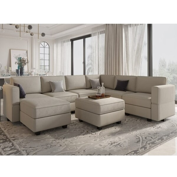 10 Best Sectionals For Ultimate Comfort And Style - Must Read This Before Buying pertaining to Maeve 124&amp;quot; Wide Upholstered L-Shape Sectional Sofa, Sand