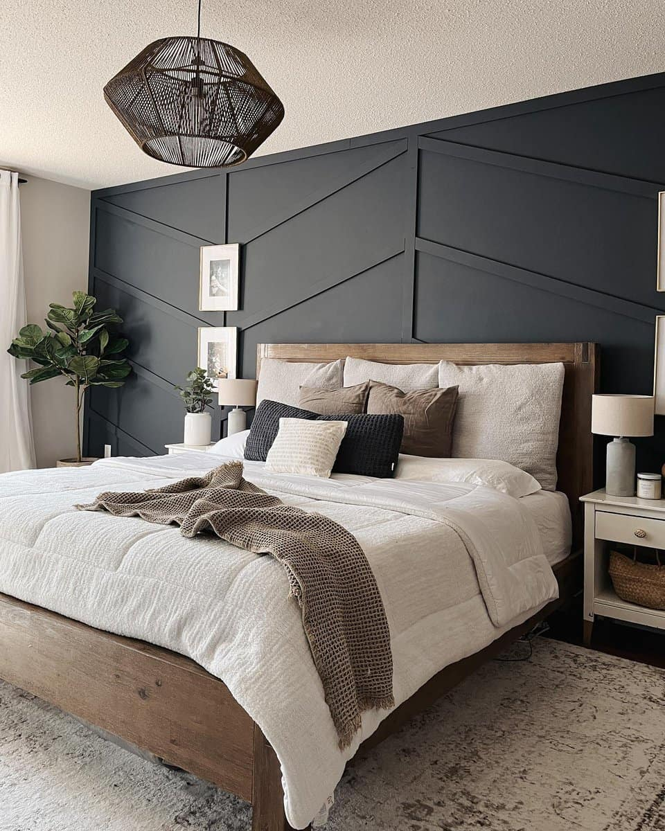 15 Captivating Modern Black Accent Wall Bedroom Designs – Inspirations ... for Why Black Accents Are The Secret To Stylish Interiors 13 Ideas For Any Room