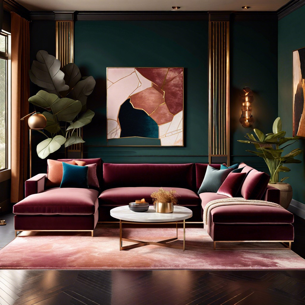 The Art of Arranging Your Brown L-Shaped Velvet Sectional