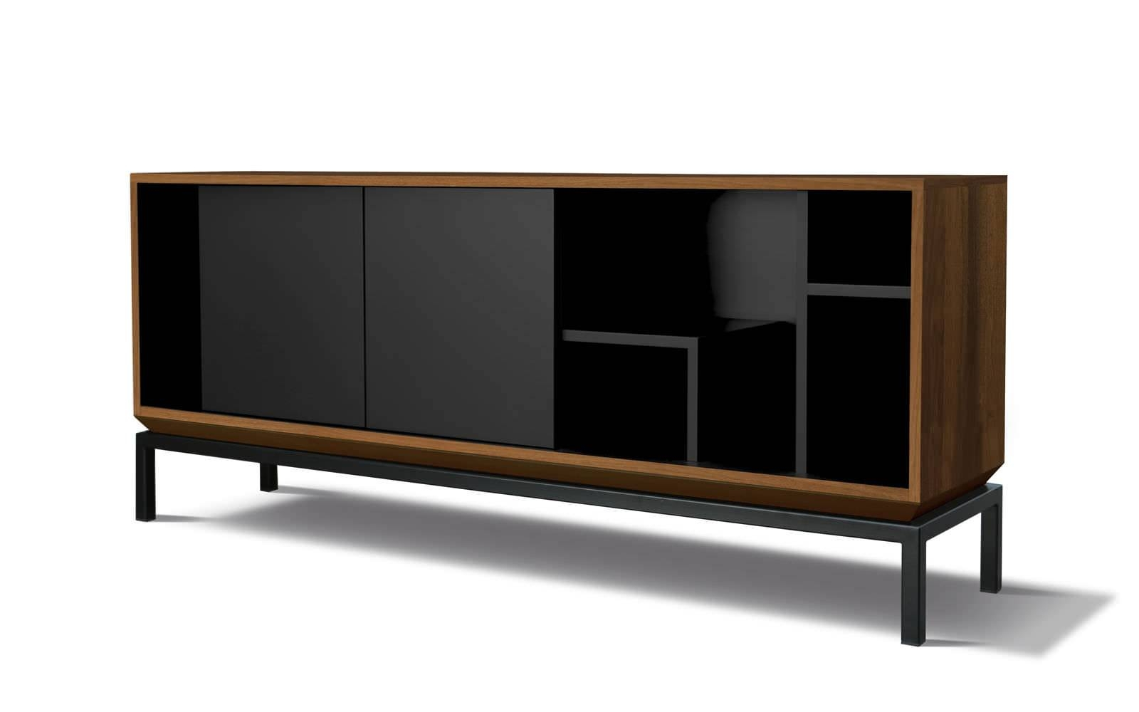 15 The Best Walnut And Black Sideboards pertaining to Koriana Sideboard, Black/Walnut