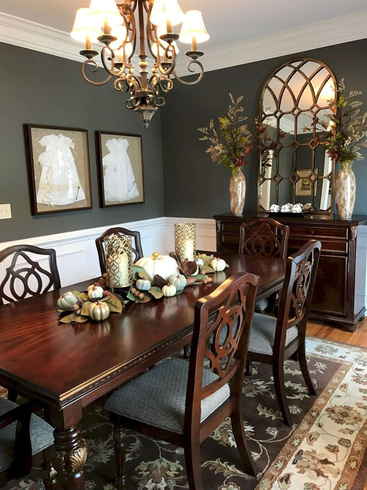 160+ Awesome Formal Design Ideas For Your Dining Room | Dining Room Decor Traditional, Elegant ... with regard to French Ladderback Mahogany Dining Chair, Brown