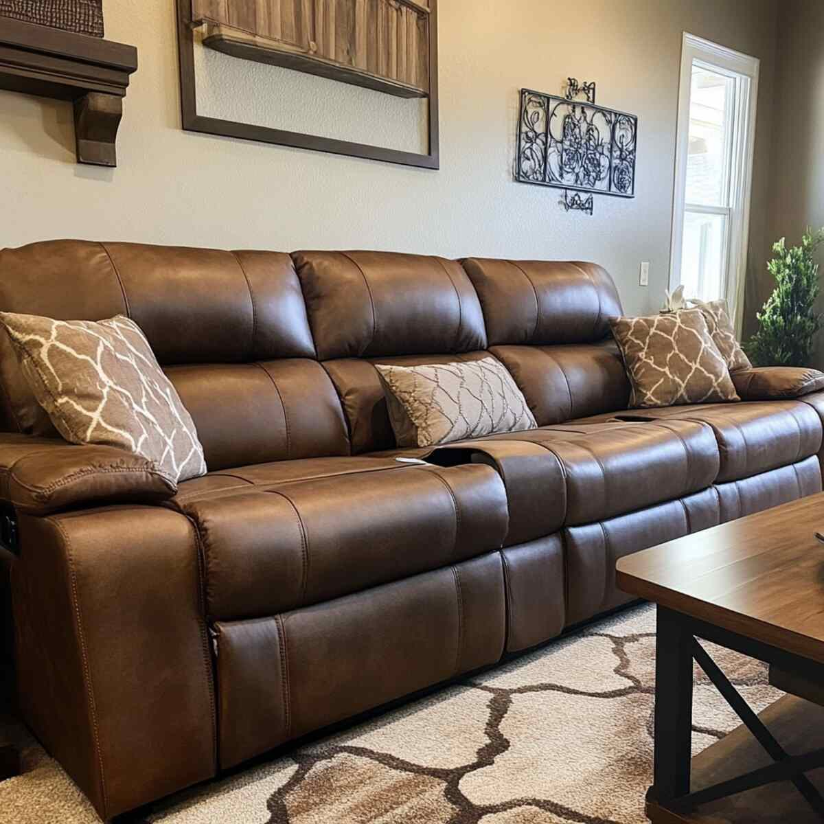 20 Stunning Brown Couch Living Room Ideas You’ll Love with Sterling 4-Piece Armless Sectional Sofa, Brown