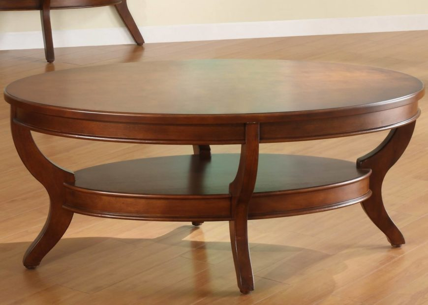 20 Top Wooden Oval Coffee Tables with regard to Beaumont Lane Oval Coffee Table In Plantation Cherry