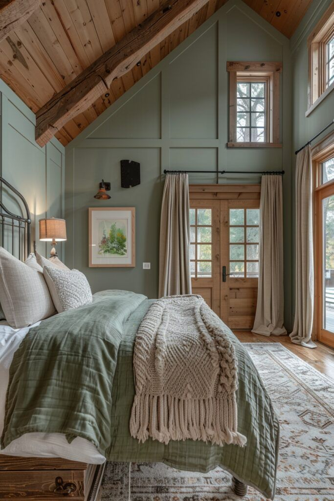 29 Sage Green Farmhouse Bedroom Ideas: Embrace Tranquility And Rustic ... within Embracing Tranquility The Art of Stone Bedrooms and Soft Neutrals