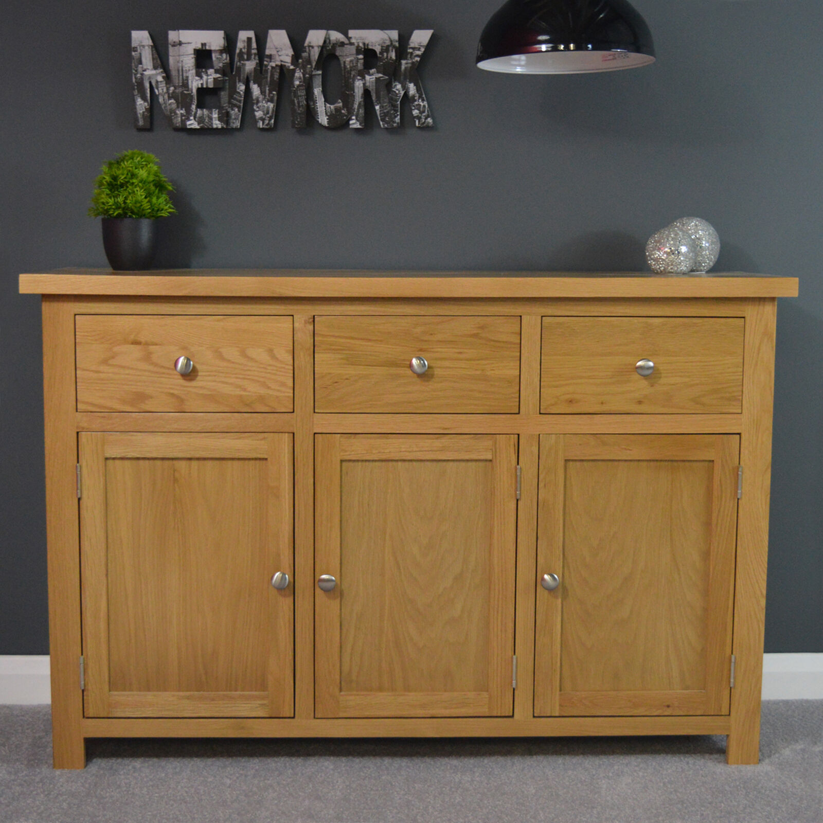 30 Inspirations Light White Oak Two-Tone Modern Buffets with Oak Solid Wood Buffet Cabinet, Sideboard 59.1X15.8X35.4 Inch