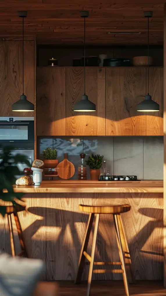 51 Warm Wood Kitchen Ideas To Elevate Your Cooking Sanctuary - Decorwitheva with Bringing Warmth and Elegance to Meals with Wood Kitchen Chairs