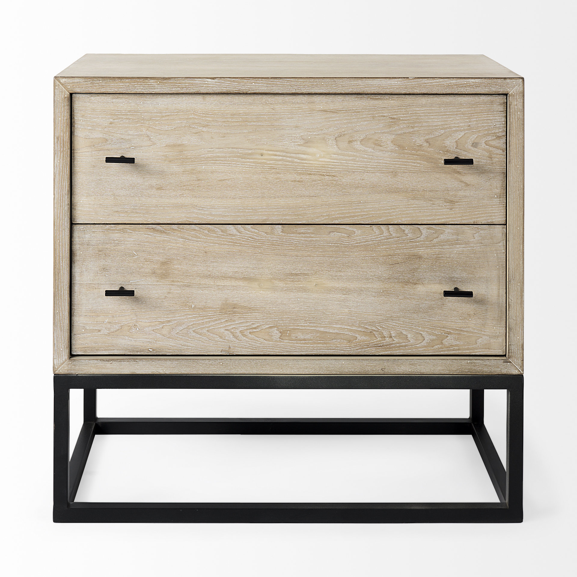 69377 - Ciara 32L X 16W Beige Fir Veneer 2 Drawer Accent Cabinet throughout Ciara 6 Drawer Beige Fir Veneer With Black Metal Sideboard