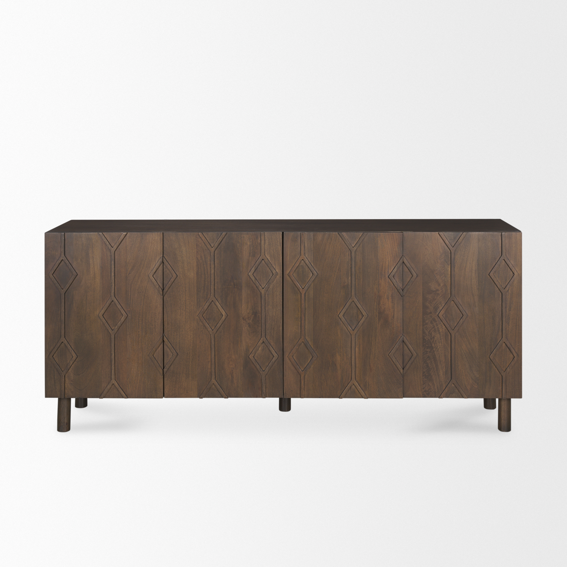 The Enduring Appeal of the Heera Dark Brown Diamond Motif Sideboard An Insider Look