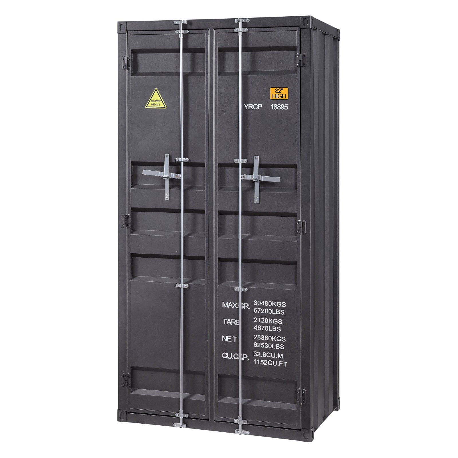 Acme Cargo Wardrobe (Double Door), Gunmetal (1Pc/1Ctn) - Walmart.com pertaining to Cargo Wardrobe, Double Door, Gunmetal