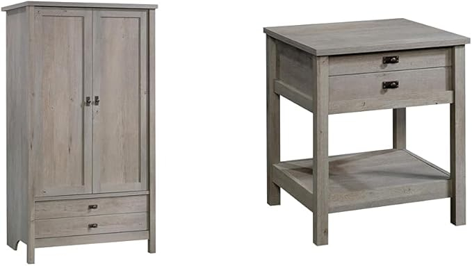 Amazon.com: Sauder Cottage Road Armoire, L: 32.44&amp;quot; X W: 21.73&amp;quot; X H: 59.17&amp;quot;, Mystic Oak Finish ... within Sauder Cottage Road Engineered Wood Armoire In Mystic Oak Finish