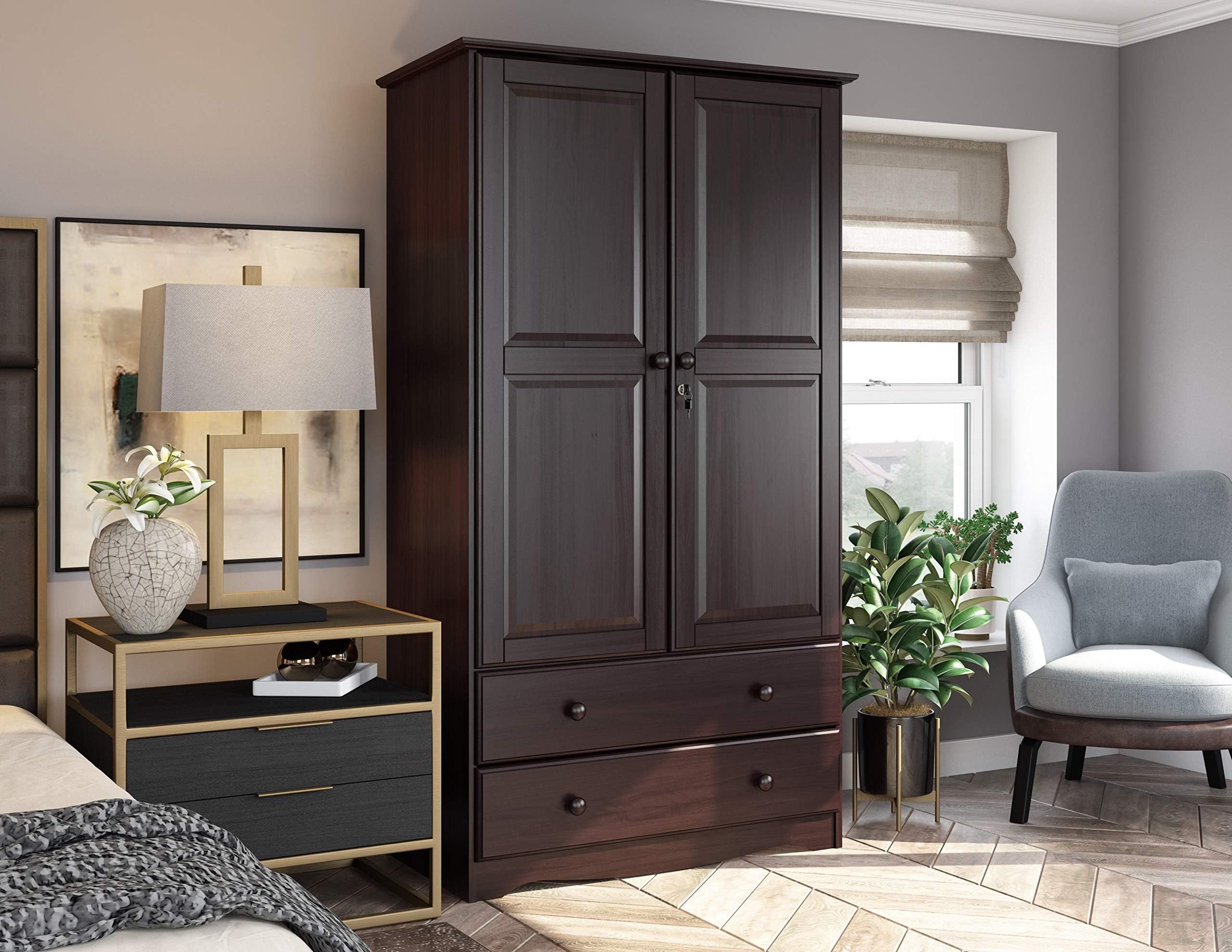Craftsmanship and Style The Sauder Palladia Engineered Wood Armoire Explained