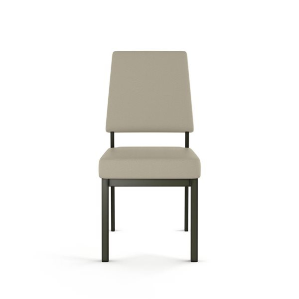 Amisco Industries Avery Dining Chair Greige Faux Leather / Dark Grey ... throughout How the Amisco Avery Dining Chair Elevates Your Dining Space