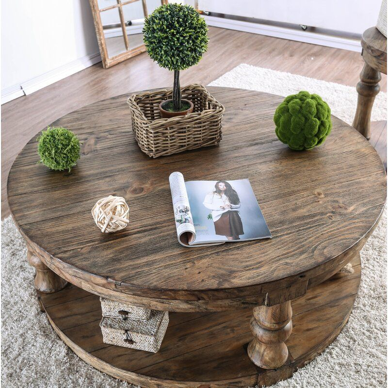 Why a Farmhouse Round Coffee Table with Storage Shelf is a Must-Have