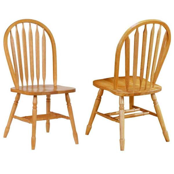 Andmakers Oak Selections Solid Wood Windsor Arrowback Dining Chairs ... intended for Selections Arrowback Windsor Dining Side Chair Black/Cherry Solid Wood Set Of 2