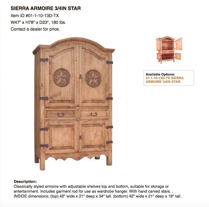 Armoires - Discount Rustic Furniture within How to Identify and Appreciate a Genuine Sierra Armoire