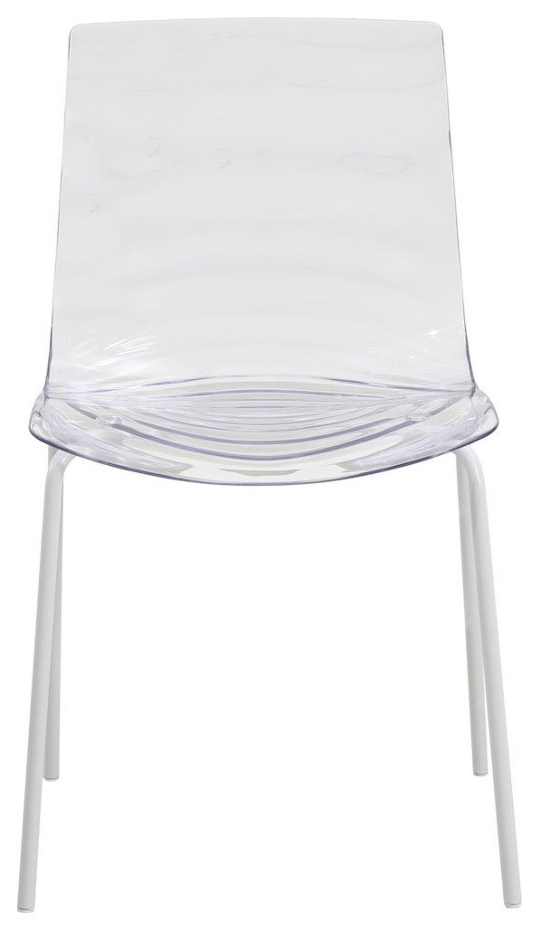 Astor Water Ripple Design Dining Chair In White Base Clear Seat - Contemporary - Dining Chairs ... within The Design Philosophy Behind the Astor Ac20Tbu Dining Chair