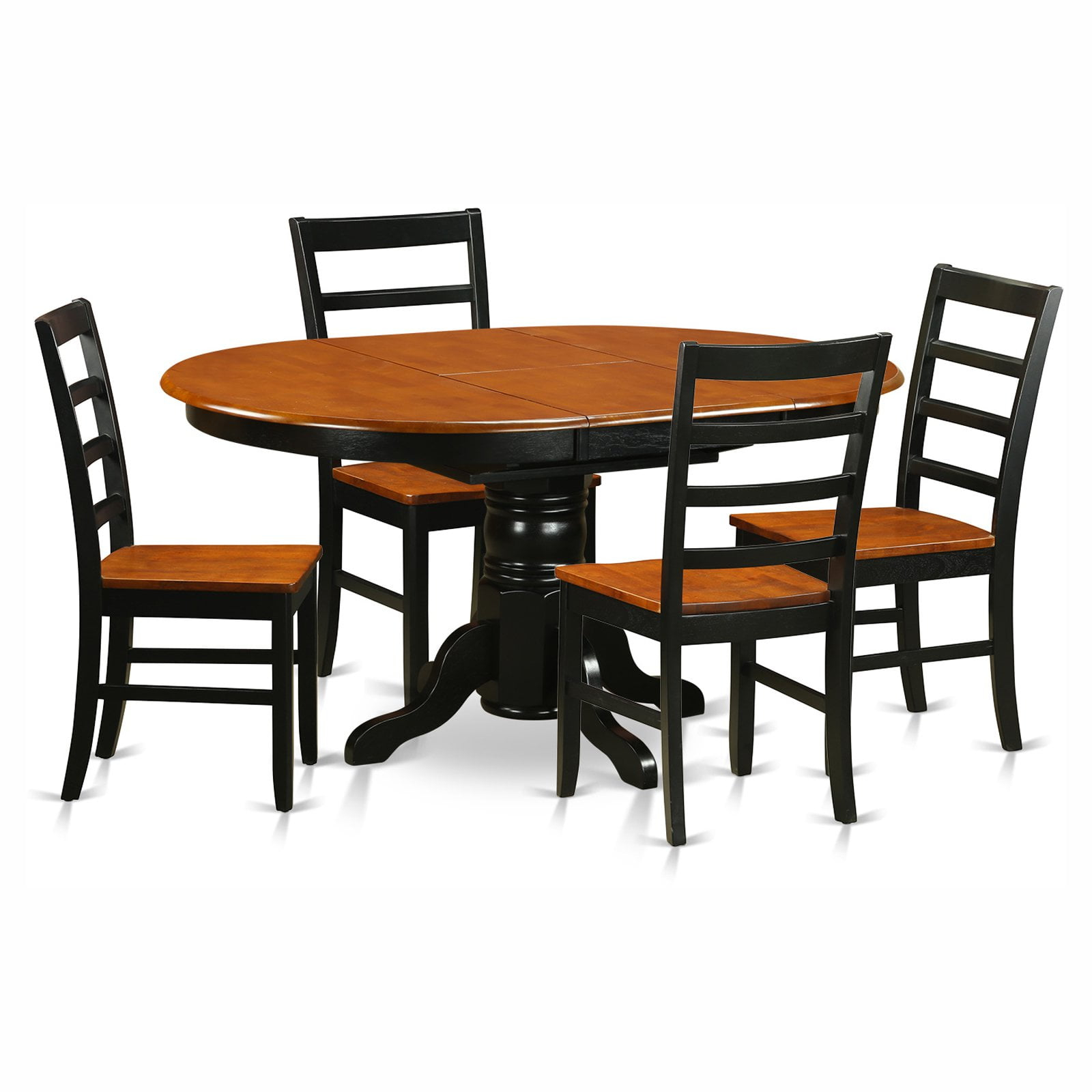 Avon 5 Piece Pedestal Oval Dining Table Set With Parfait Wooden Seat ... for Understanding the Craftsmanship of the Avon Dining Set