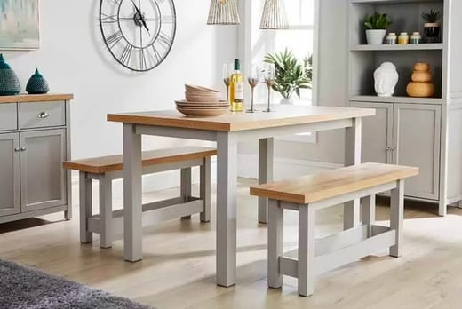Avon Dining Table And Bench Set Offer - Wowcher for Understanding the Craftsmanship of the Avon Dining Set