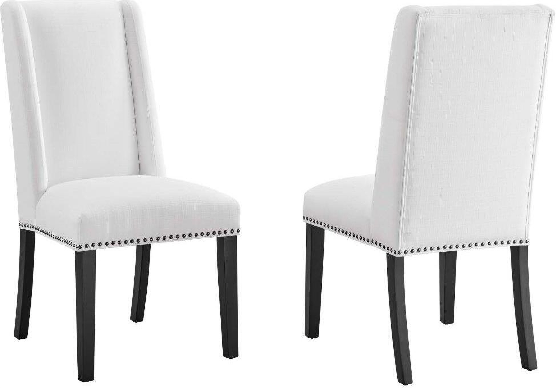 Baron Dining Chair Fabric Set Of 2 In White By Modway | 1Stopbedrooms throughout Choosing the Right Baron Dining Chair Fabric Set of 2 Granite for Your Home