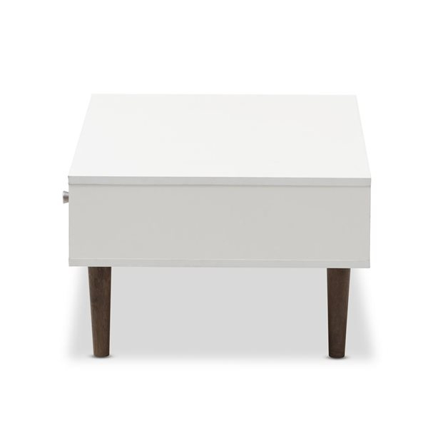 Baxton Studio Gemini White Wicker Coffee Table 5482-Lwc | Rona intended for Baxton Studio Elada Modern And Contemporary Wenge Finished Wood Coffee Table