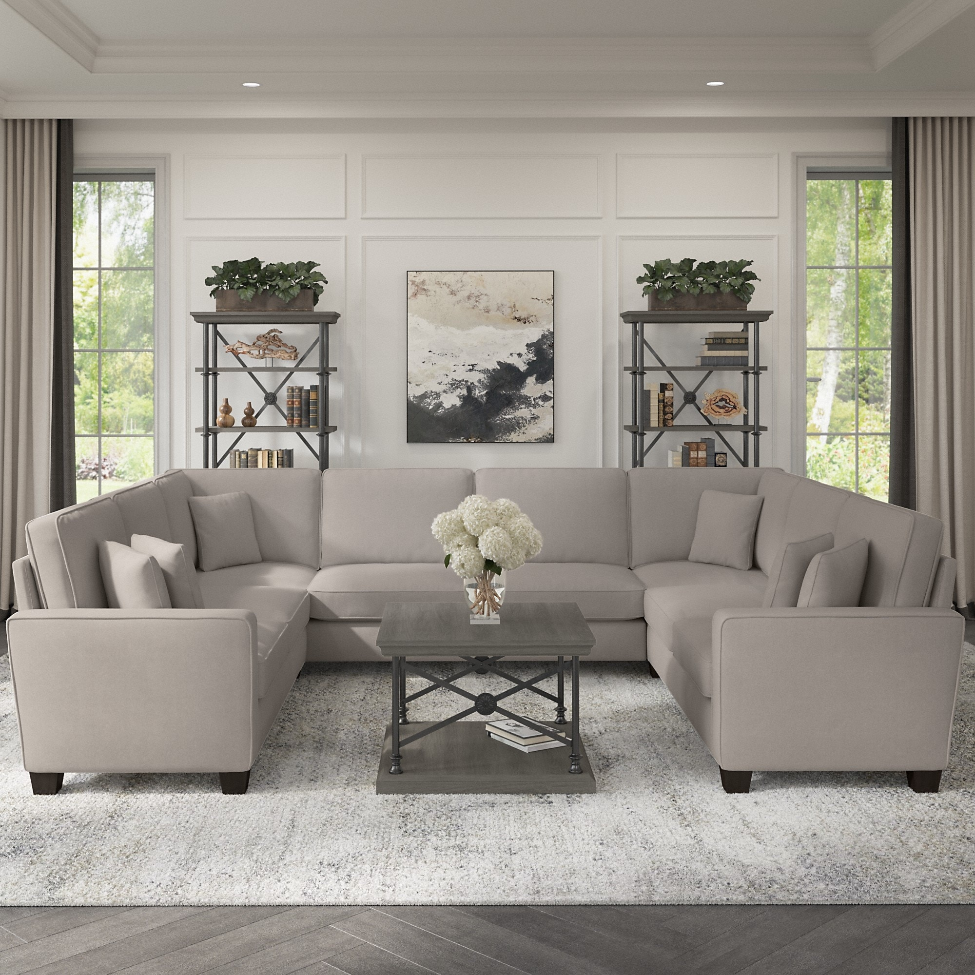 Beige U-Shape Sectional Sofas - Bed Bath &amp;amp; Beyond within Beyond Aesthetics How a U-Shaped Sectional Enhances Family Living